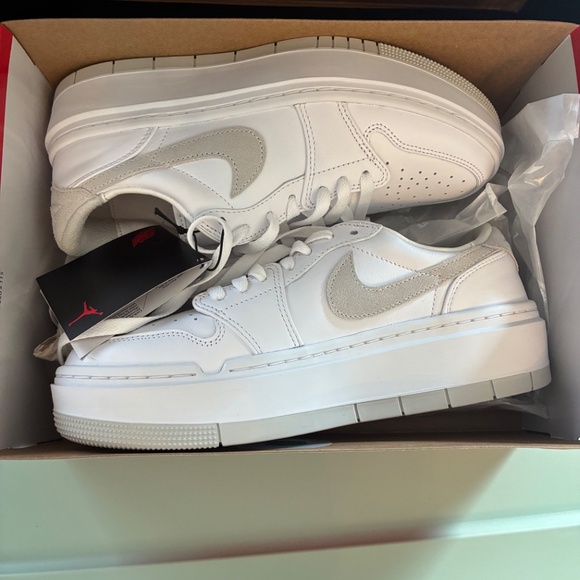 New in Box Nike Air Jordan 1 Elevate Low sneaker platform size 9 white grey gray - Picture 8 of 16